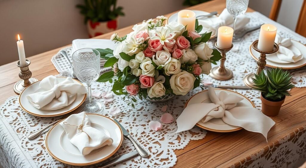 Decoração de mesa para o Dia das Mães